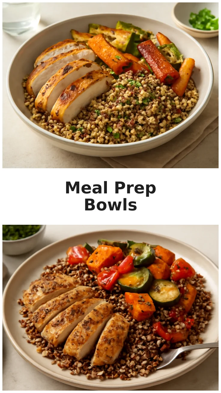 Colorful Meal Prep Garlic Herb Chicken Quinoa Bowls 3 Colorful Meal Prep Garlic Herb Chicken Quinoa Bowls Recipe
