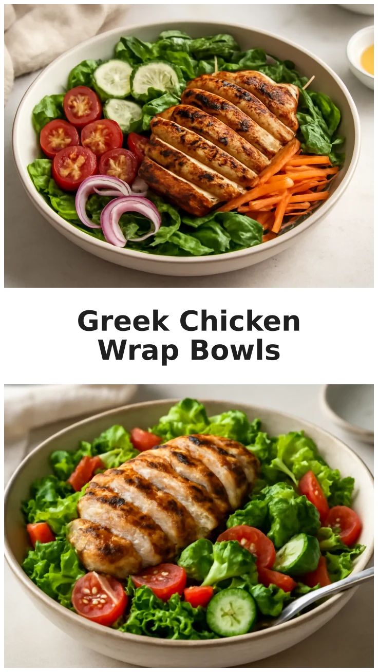 Colorful Meal Prep Greek Chicken Wrap Bowls 3 Colorful Meal Prep Greek Chicken Wrap Bowls for Easy Lunches