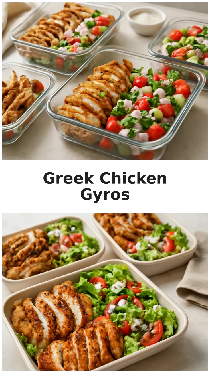 Colorful Greek Chicken Gyro Meal Prep Boxes 3 Colorful Greek Chicken Gyro Meal Prep Boxes for Healthy Lunches