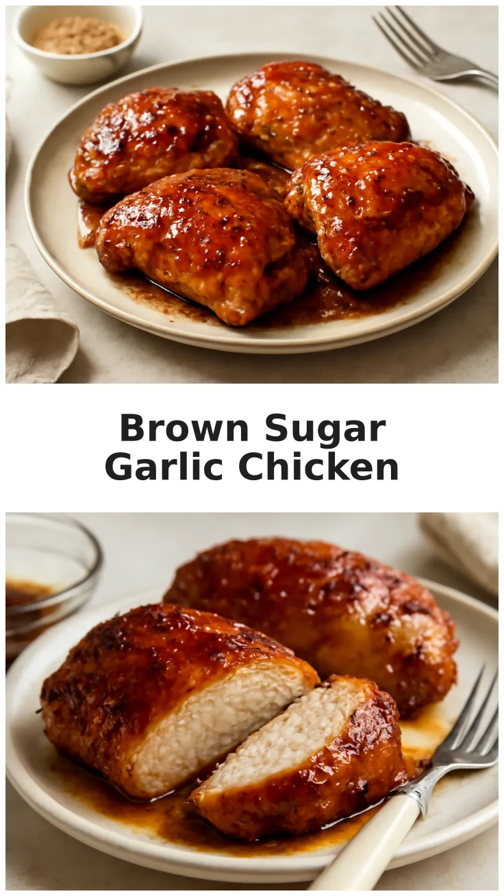Golden Baked Brown Sugar Garlic Chicken Thighs 3 Golden Baked Brown Sugar Garlic Chicken Thighs Recipe