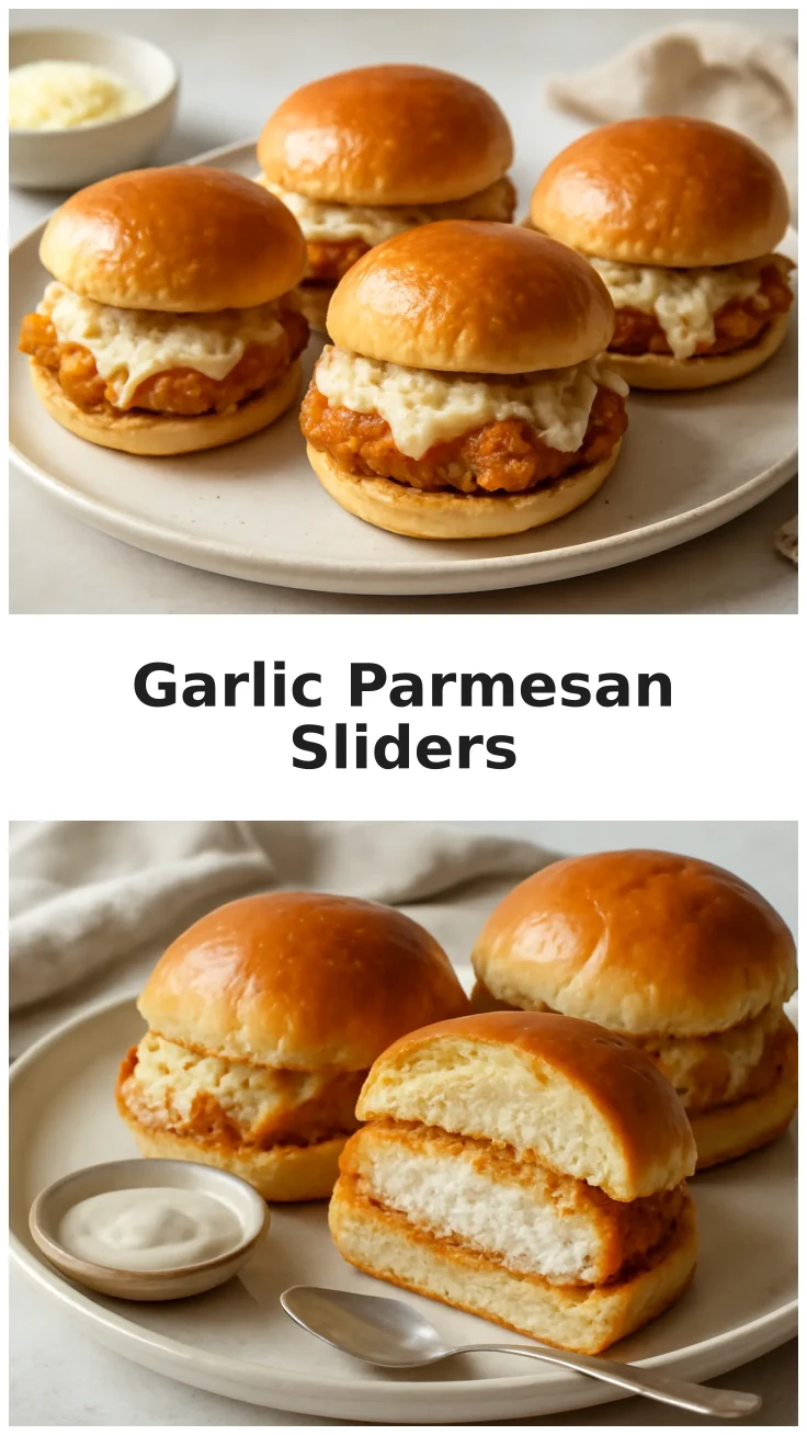 Golden Baked Garlic Parmesan Chicken Sliders 3 Golden Baked Garlic Parmesan Chicken Sliders for Game Day