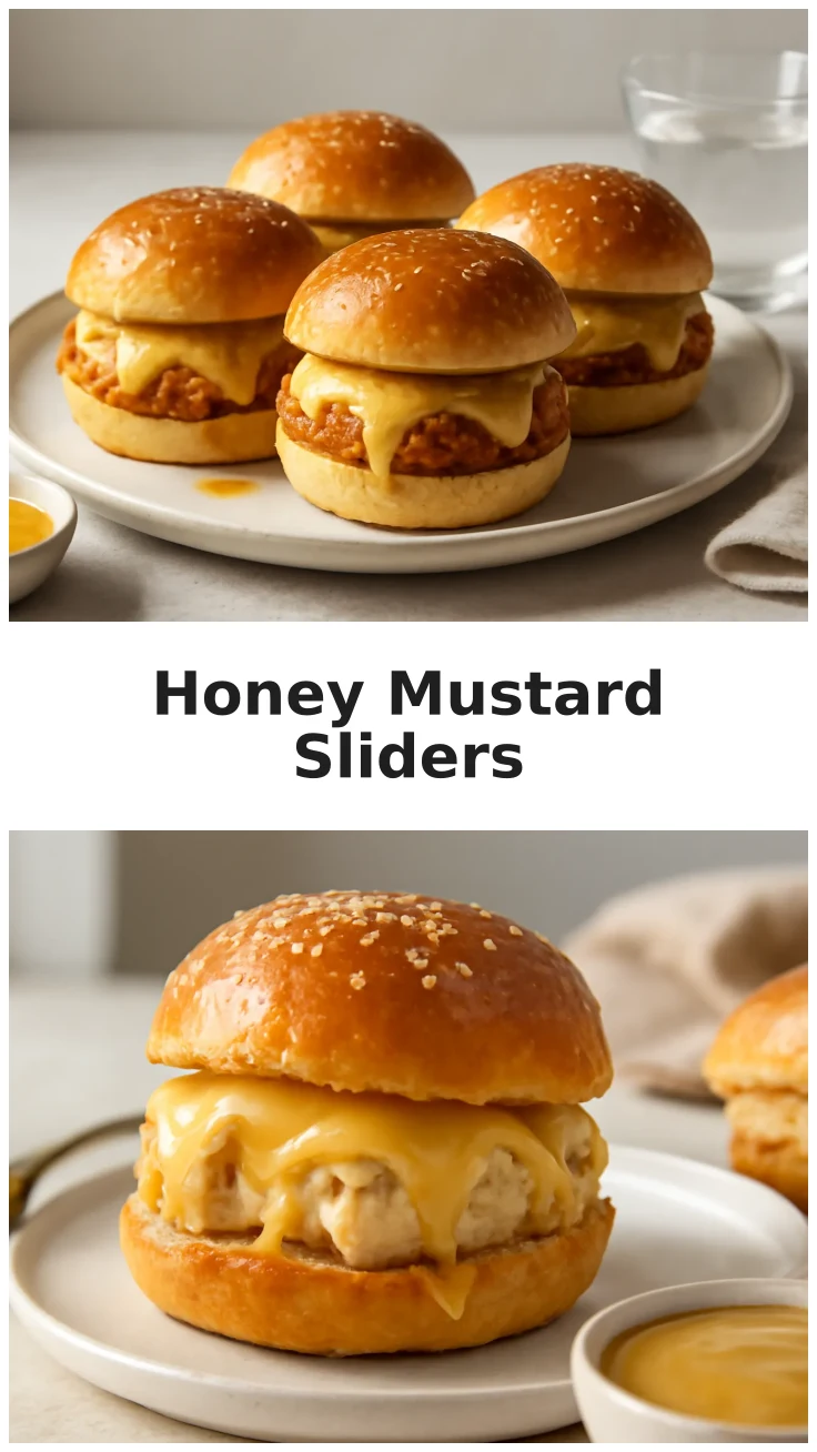 Golden Baked Honey Mustard Chicken Sliders 3 Golden Baked Honey Mustard Chicken Sliders for Game Day