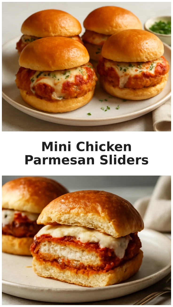 Golden Baked Mini Chicken Parmesan Sliders 3 Golden Baked Mini Chicken Parmesan Sliders Recipe