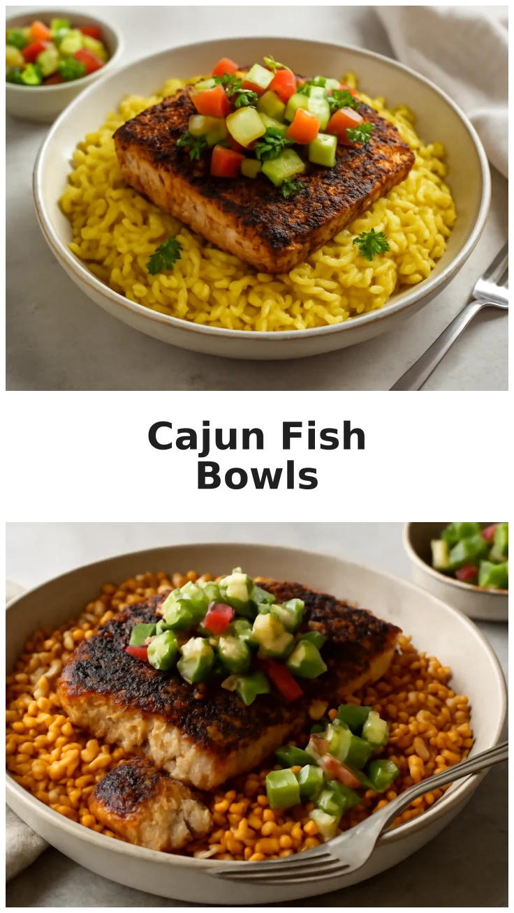 Colorful Cajun Blackened Fish Rice Bowls 3 Colorful Cajun Blackened Fish Rice Bowls for Dinner