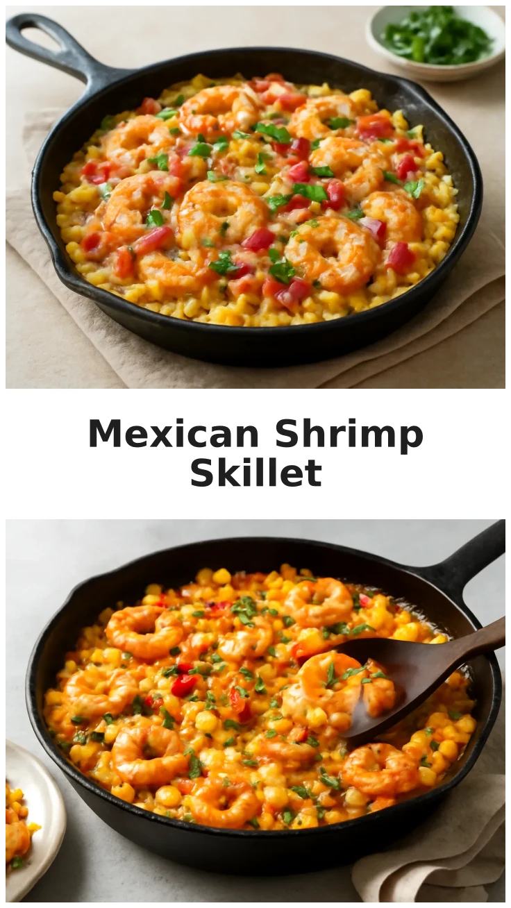 Cheesy Mexican Shrimp Street Corn Skillet 3 Cheesy Mexican Shrimp Street Corn Skillet Recipe