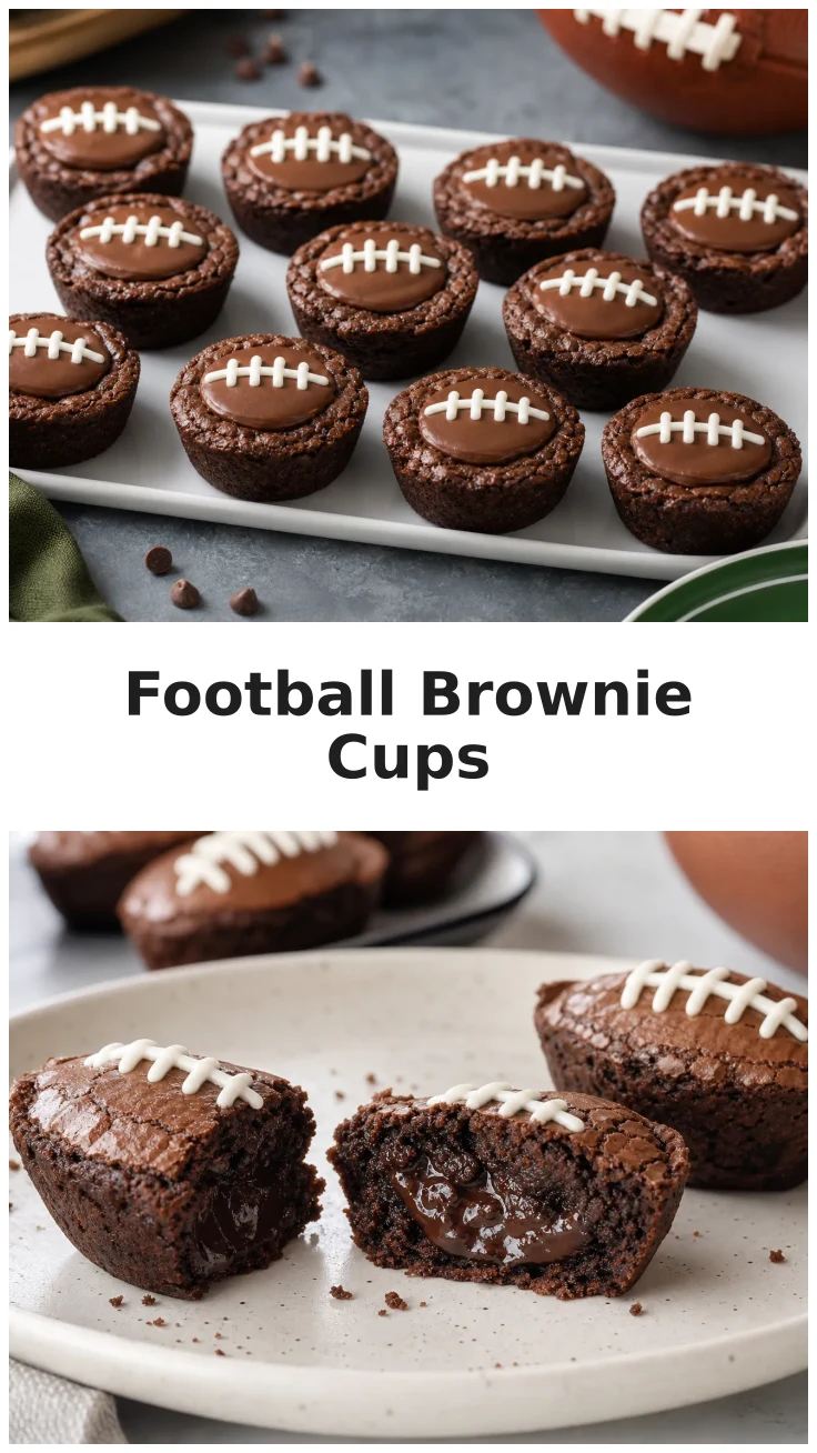 Chewy Mini Football Brownie Cups for Game Day Celebrations Chewy Mini Football Brownie Cups for Game Day Celebrations