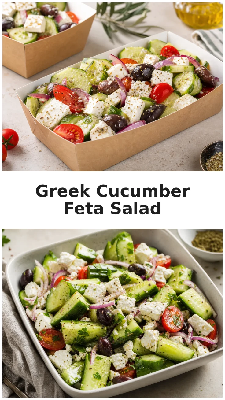 Colorful Meal Prep Greek Cucumber Feta Salad Boxes for Lunch Colorful Meal Prep Greek Cucumber Feta Salad Boxes for Lunch