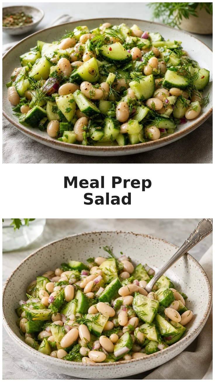 Colorful Meal Prep White Bean Cucumber Salad Recipe Colorful Meal Prep White Bean Cucumber Salad Recipe