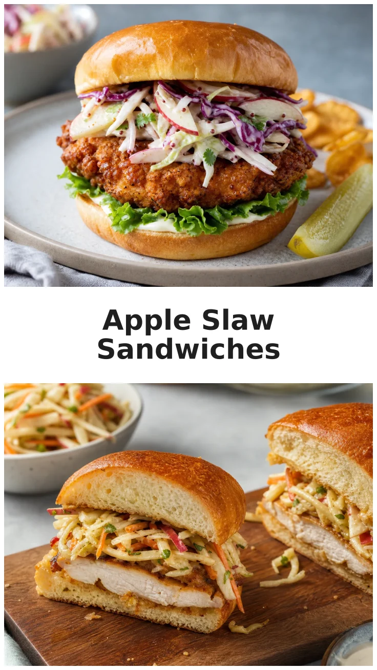 Fresh Crunchy Apple Slaw Chicken Sandwiches Recipe Fresh Crunchy Apple Slaw Chicken Sandwiches Recipe