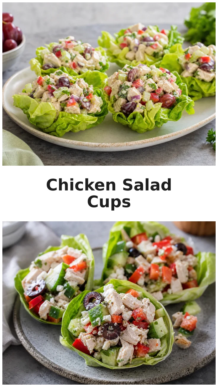 Creamy Greek Yogurt Ranch Chicken Salad Cups for Easy Lunches Creamy Greek Yogurt Ranch Chicken Salad Cups for Easy Lunches