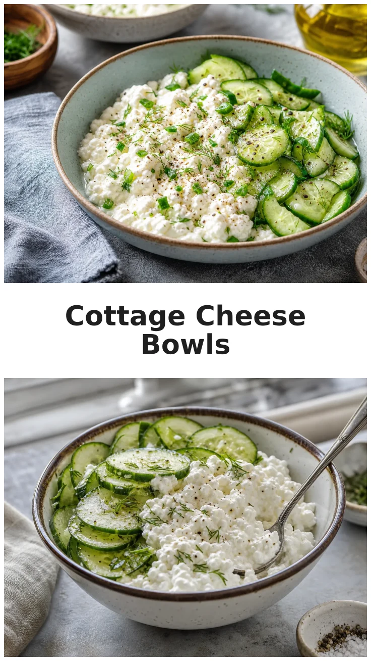 Creamy High Protein Cottage Cheese Cucumber Bowls for Healthy Snacking Creamy High Protein Cottage Cheese Cucumber Bowls for Healthy Snacking