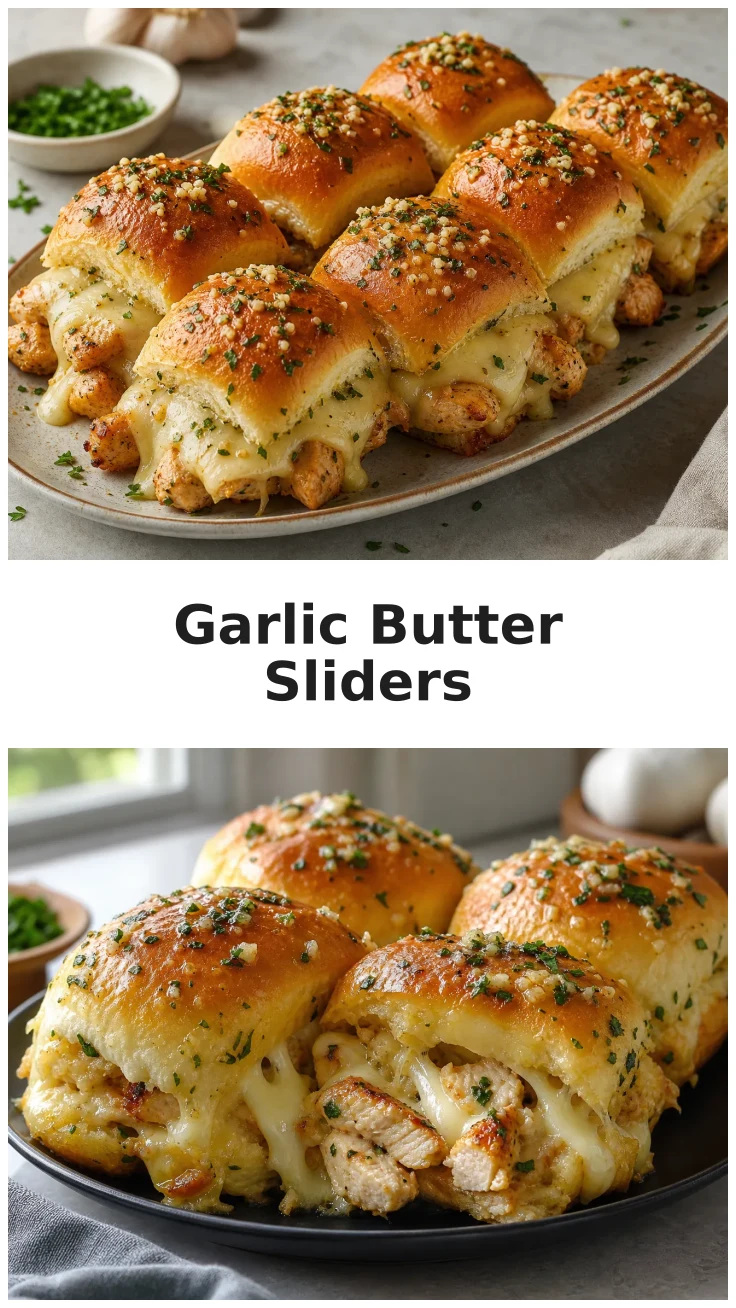 Golden Baked Garlic Butter Chicken Sliders for Game Day Golden Baked Garlic Butter Chicken Sliders for Game Day