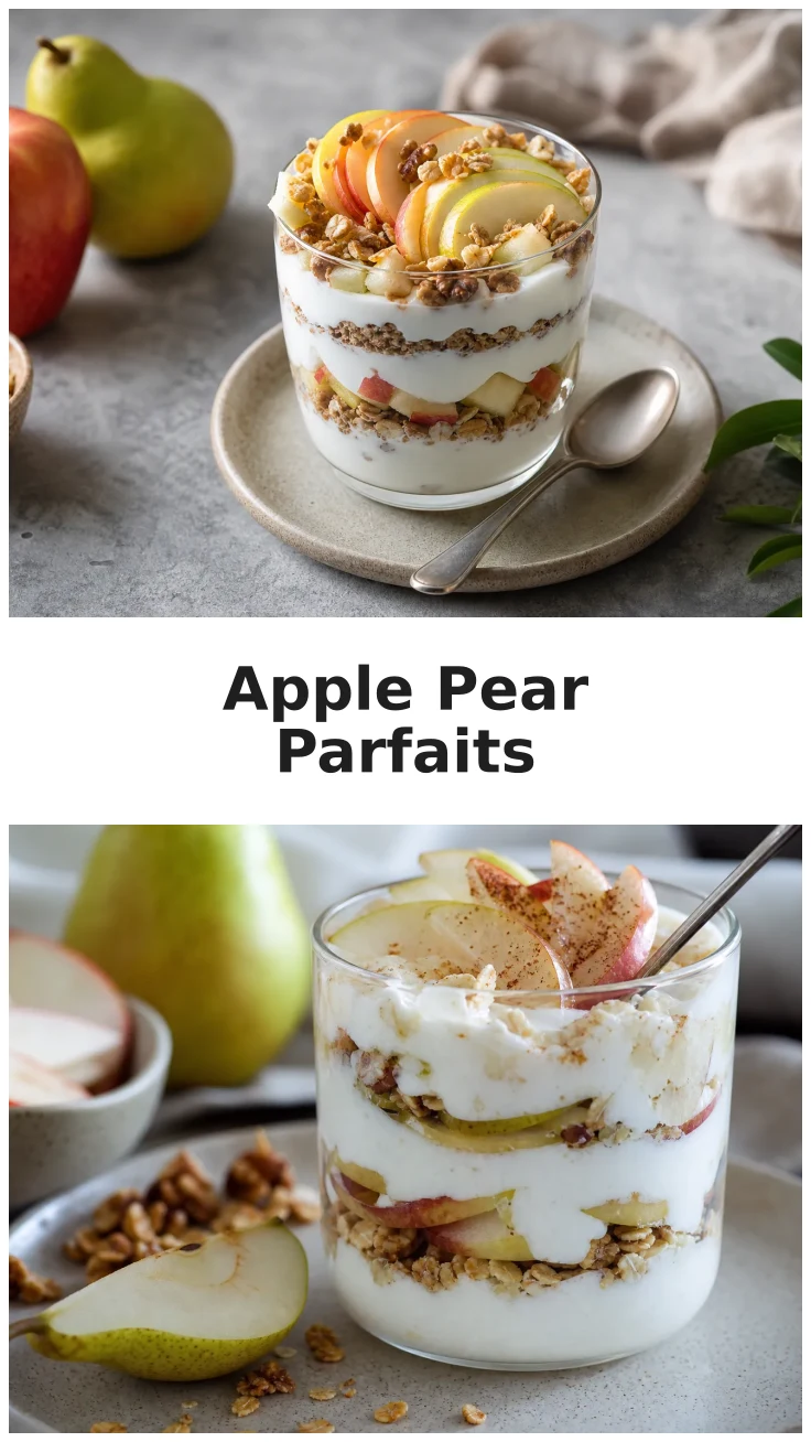Creamy Apple Pear Yogurt Parfait Cups for a Delightful Breakfast Creamy Apple Pear Yogurt Parfait Cups for a Delightful Breakfast