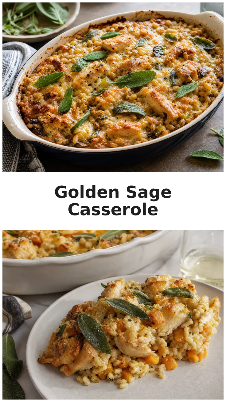 Savory Golden Sage Chicken Barley Casserole Recipe
