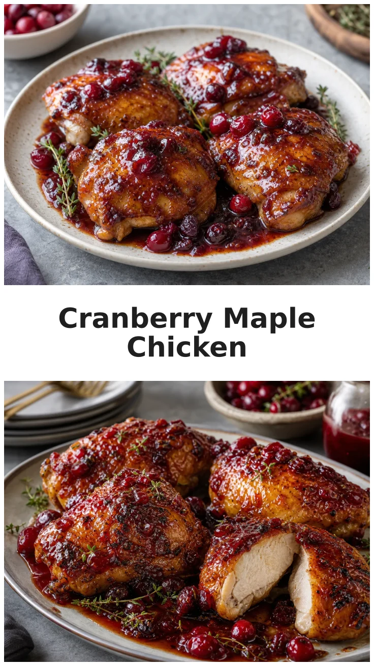 Juicy Cranberry Maple Chicken Thighs Recipe for Dinner