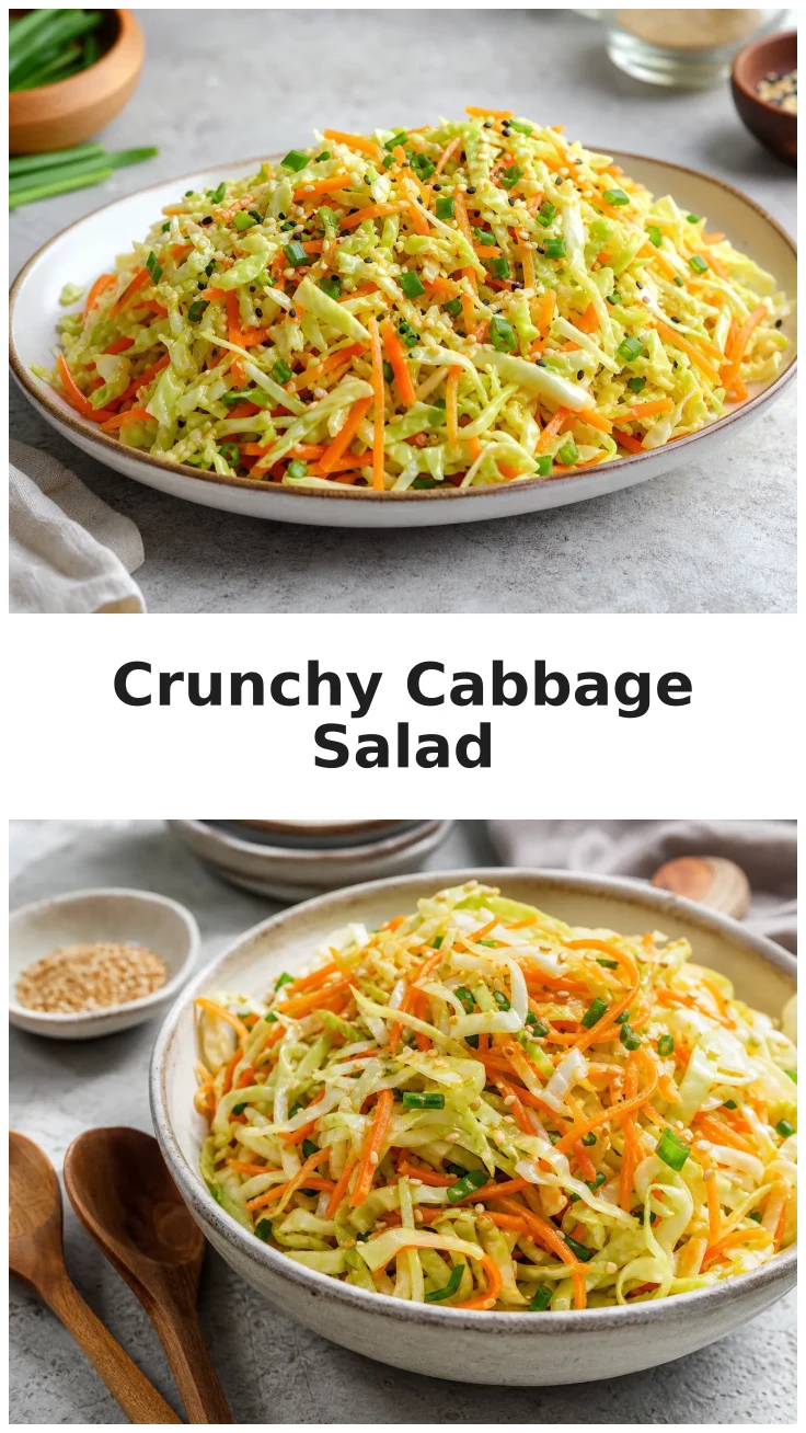 Crispy Cabbage Carrot Sesame Salad Recipe Crispy Cabbage Carrot Sesame Salad Recipe