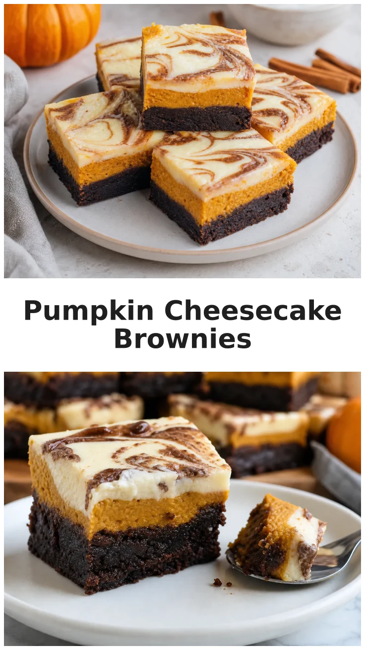 Creamy Pumpkin Cheesecake Brownie Bars for Fall Celebrations Creamy Pumpkin Cheesecake Brownie Bars for Fall Celebrations