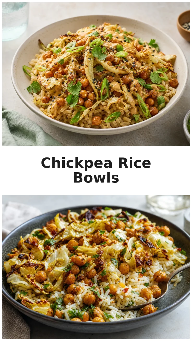 Crispy Cabbage Chickpea Rice Bowls for a Healthy Meal