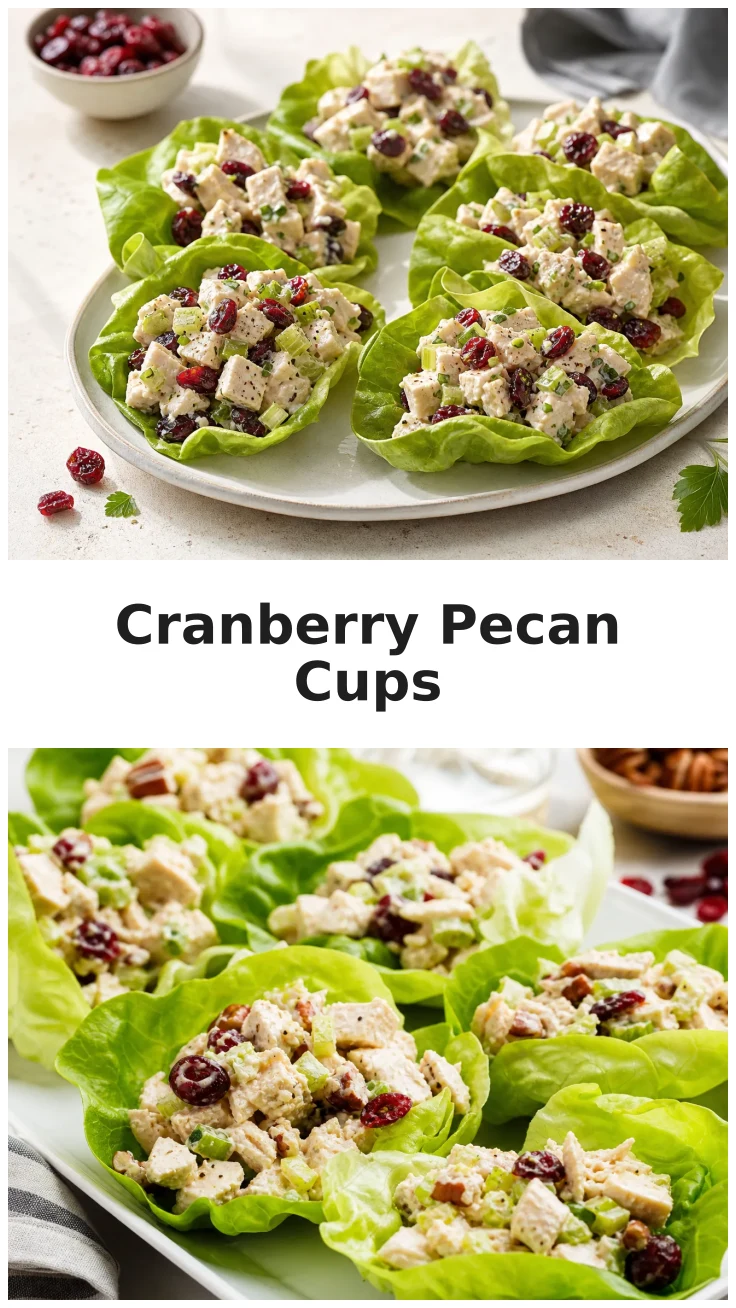 Fresh Cranberry Pecan Chicken Salad Lettuce Cups Recipe Fresh Cranberry Pecan Chicken Salad Lettuce Cups Recipe