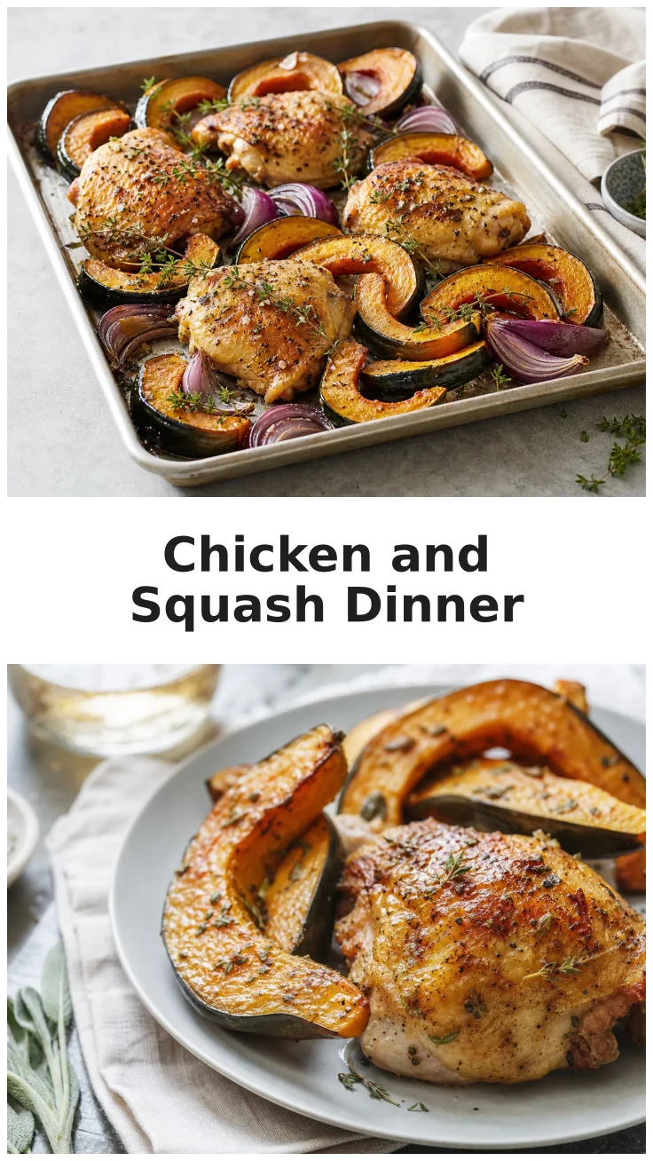 Golden Garlic Herb Chicken and Acorn Squash Sheet Pan Recipe Golden Garlic Herb Chicken and Acorn Squash Sheet Pan Recipe