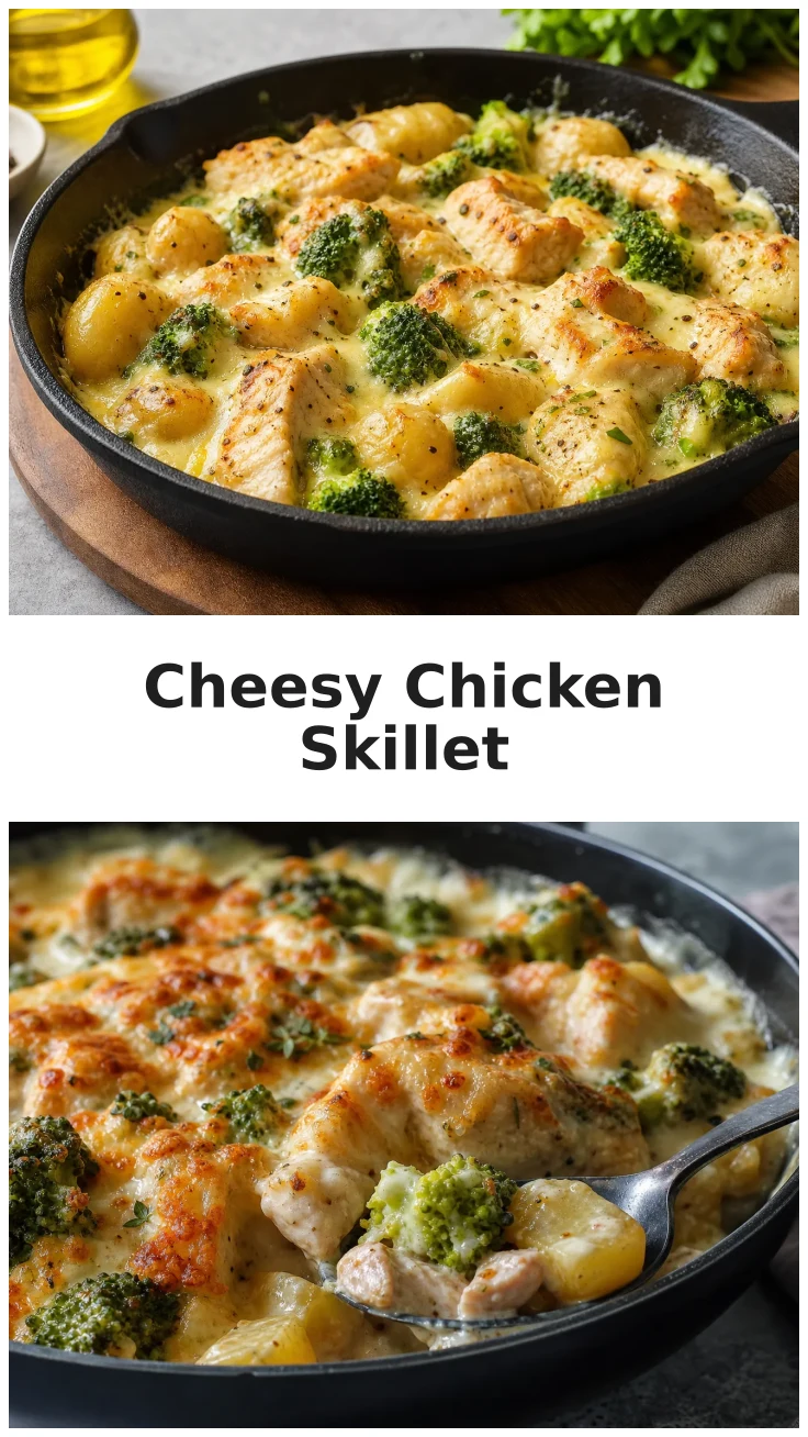 Cheesy Chicken Broccoli Potato Skillet for Family Dinners