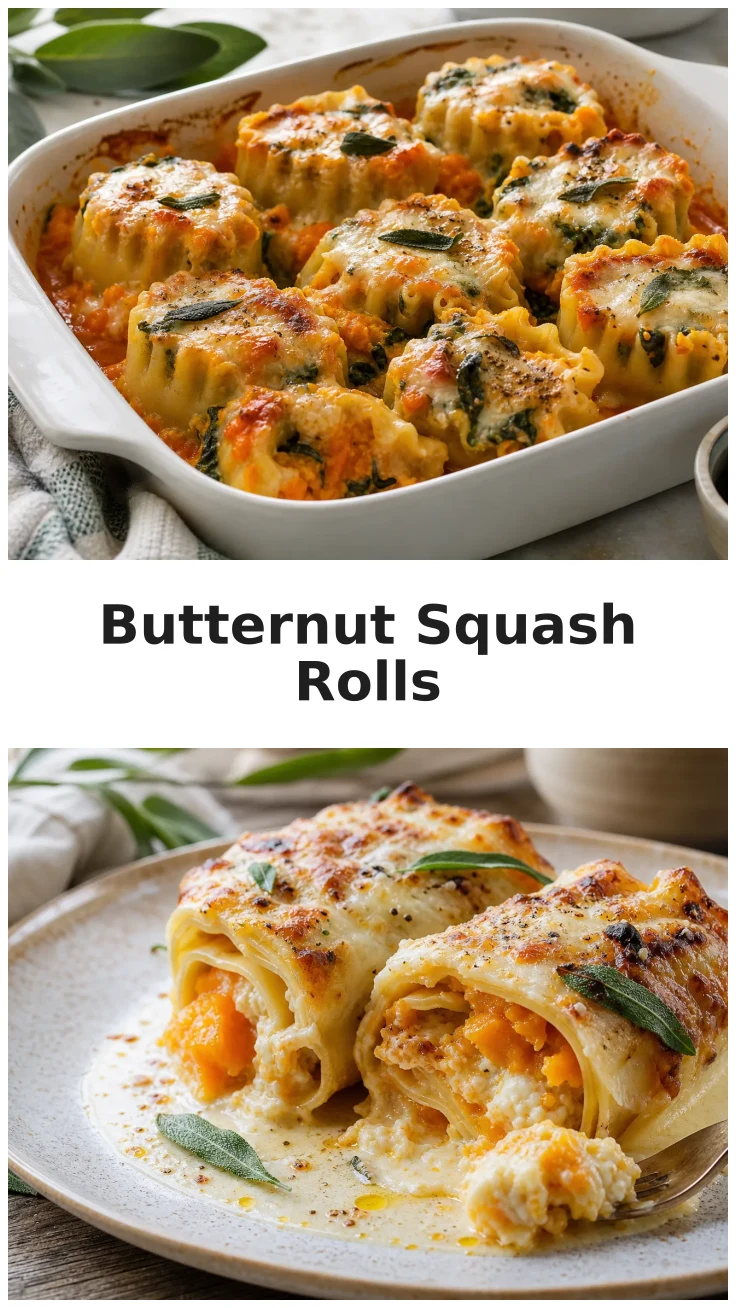 Golden Roasted Butternut Squash Lasagna Rolls Recipe Golden Roasted Butternut Squash Lasagna Rolls Recipe