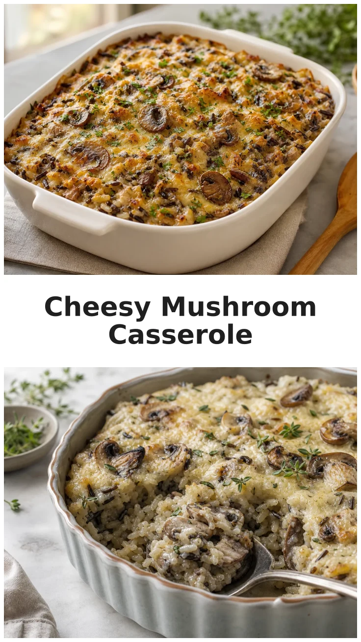 Cheesy Mushroom Wild Rice Casserole for Cozy Dinners