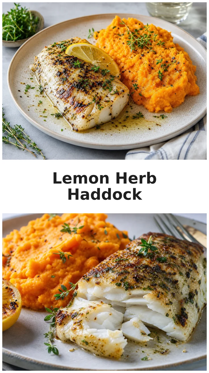 Fresh Lemon Herb Haddock with Sweet Potato Mash Recipe Fresh Lemon Herb Haddock with Sweet Potato Mash Recipe