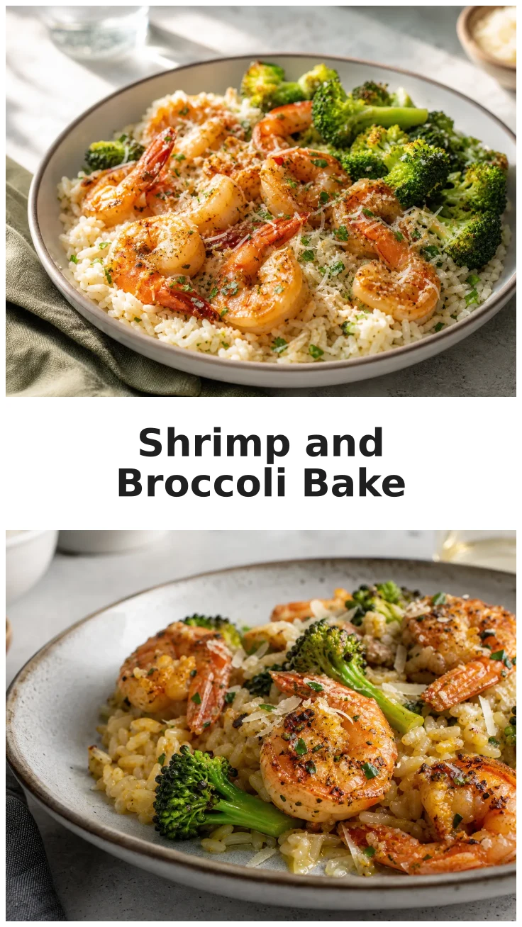 Golden Parmesan Shrimp and Broccoli Rice Bake Recipe Golden Parmesan Shrimp and Broccoli Rice Bake Recipe
