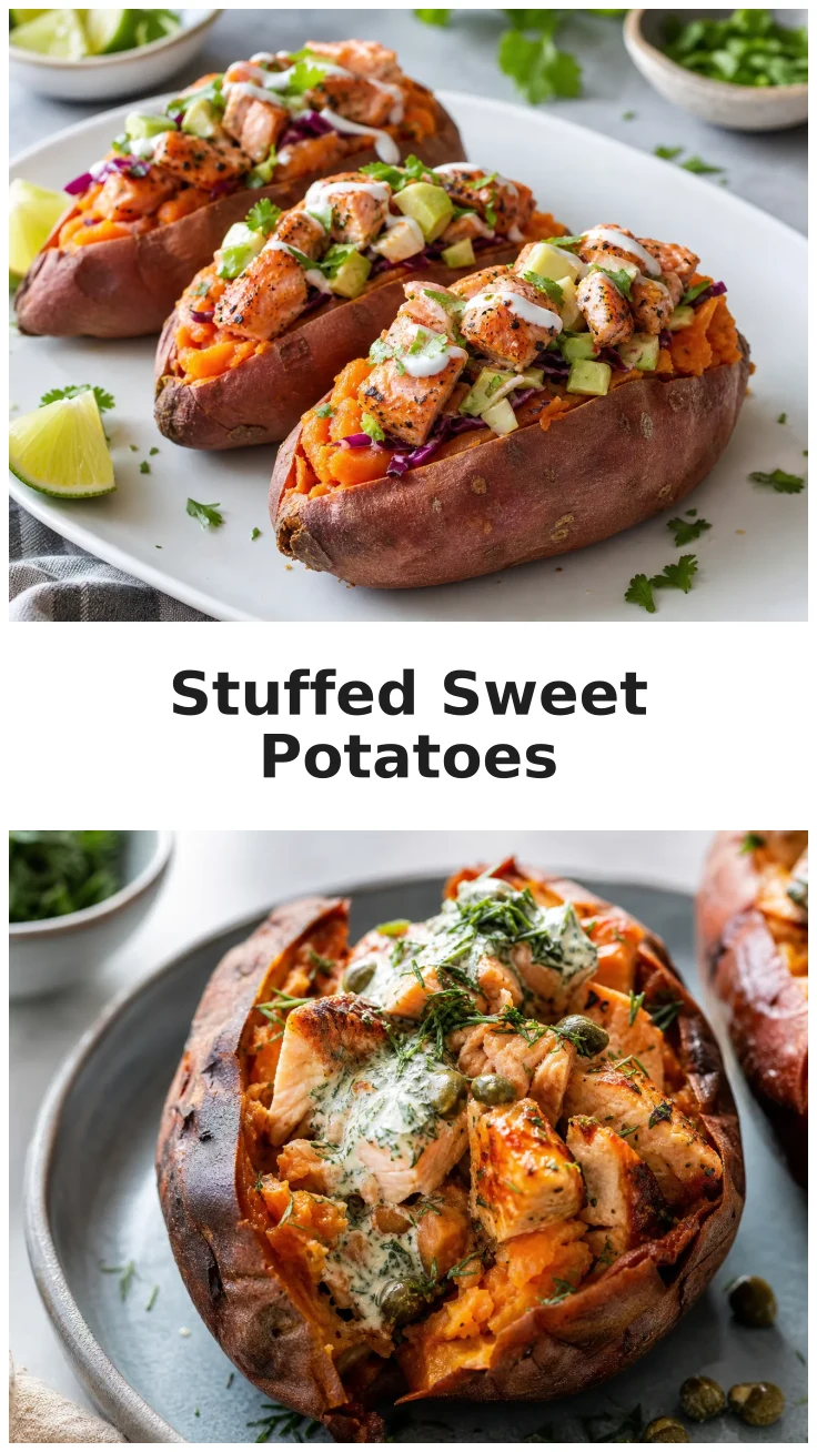 Crispy Salmon Stuffed Sweet Potatoes for a Cozy Dinner Crispy Salmon Stuffed Sweet Potatoes for a Cozy Dinner