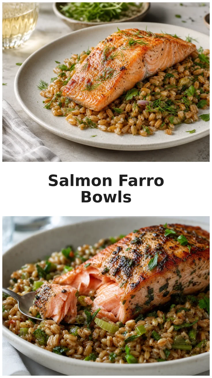 Golden Maple Sage Salmon Farro Bowls Recipe Golden Maple Sage Salmon Farro Bowls Recipe