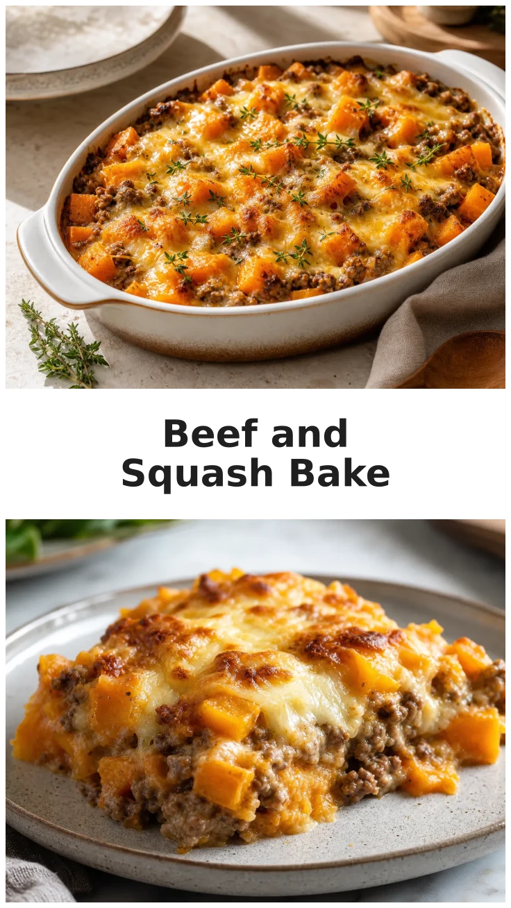 Cheesy Beef and Butternut Squash Enchilada Bake Recipe Cheesy Beef and Butternut Squash Enchilada Bake Recipe