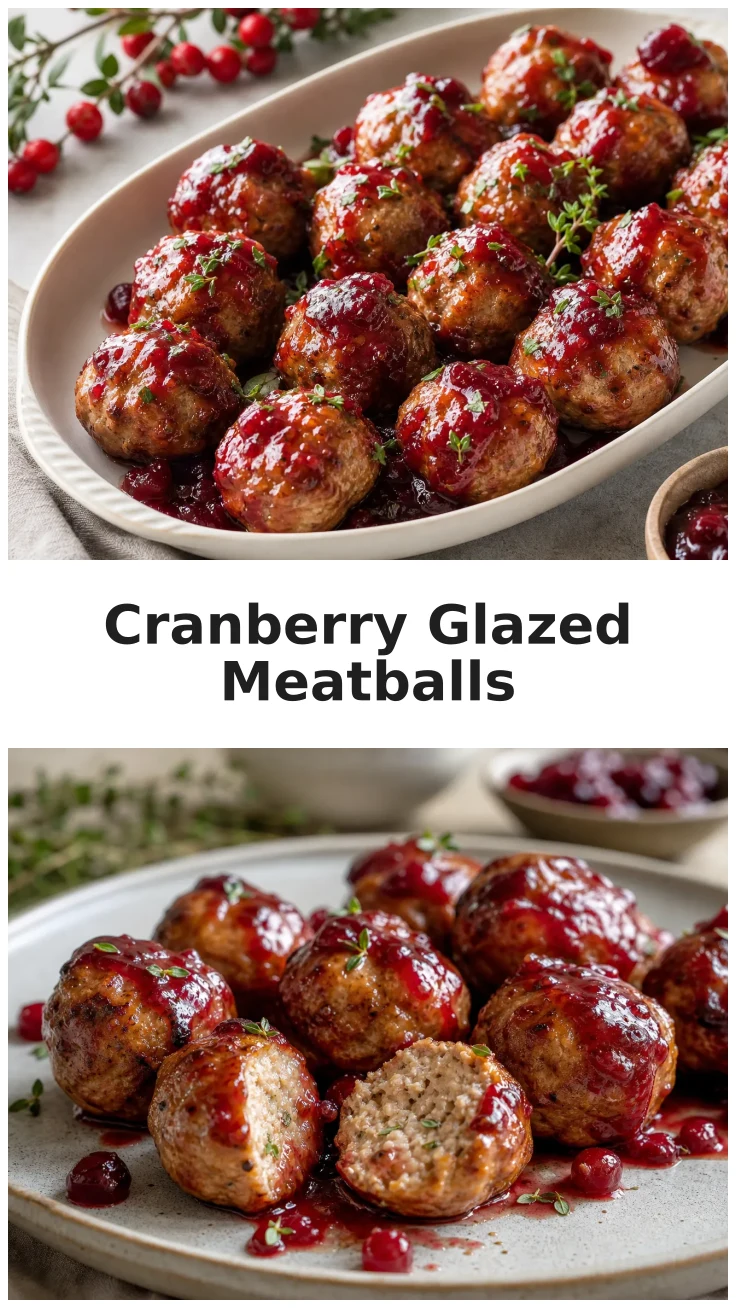 Juicy Cranberry Glazed Turkey Meatballs for Festive Gatherings Juicy Cranberry Glazed Turkey Meatballs for Festive Gatherings