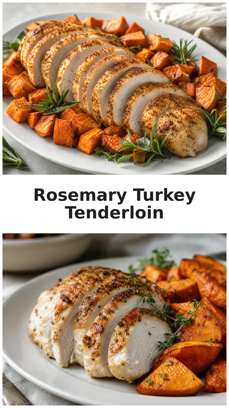 Golden Rosemary Turkey Tenderloin with Sweet Potatoes Recipe Golden Rosemary Turkey Tenderloin with Sweet Potatoes Recipe