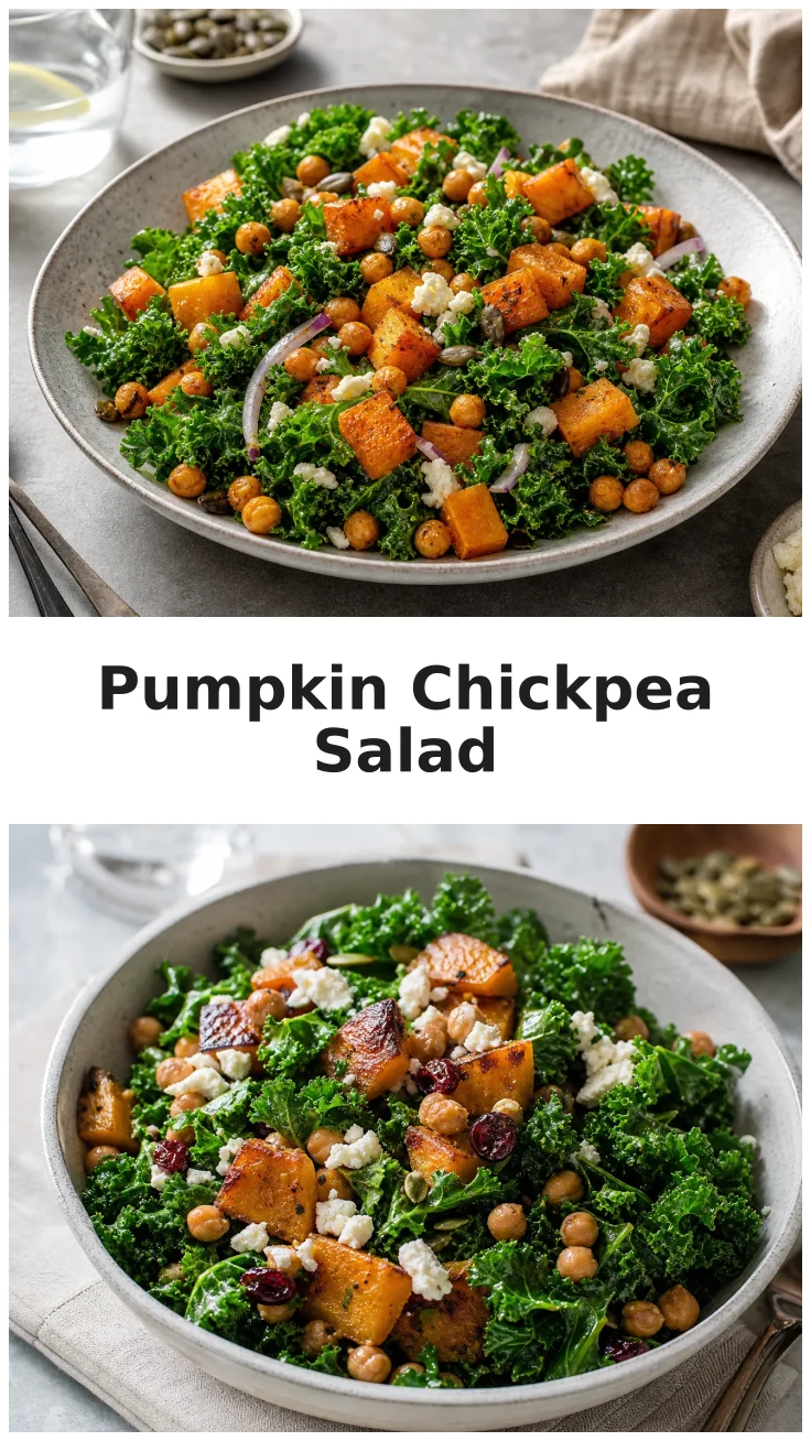 Delicious Golden Roasted Pumpkin Chickpea Kale Salad Recipe Delicious Golden Roasted Pumpkin Chickpea Kale Salad Recipe