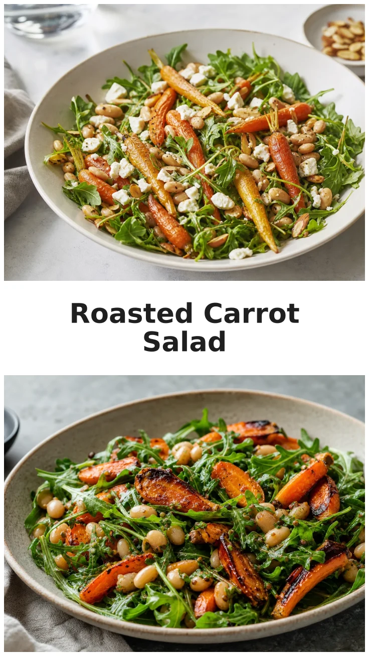 Golden Roasted Carrot White Bean Arugula Salad Recipe Golden Roasted Carrot White Bean Arugula Salad Recipe