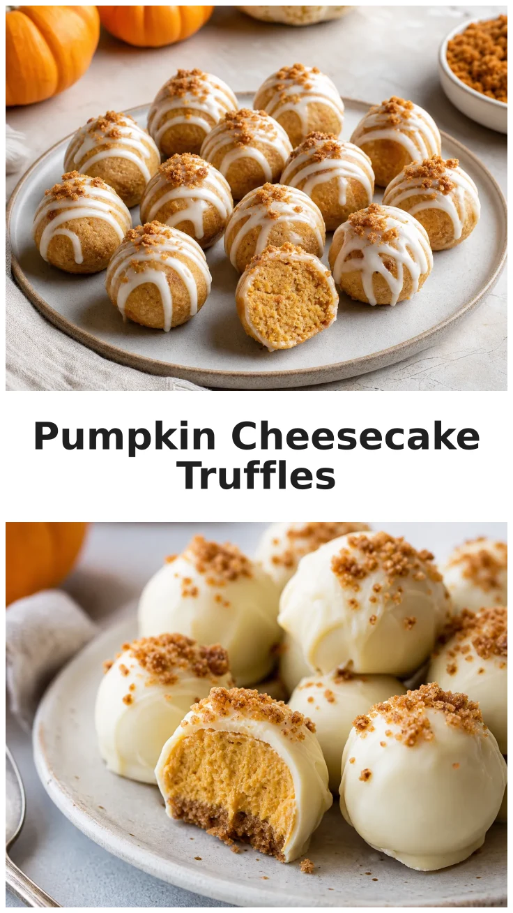 Creamy Pumpkin Maple Cheesecake Truffles Recipe Creamy Pumpkin Maple Cheesecake Truffles Recipe