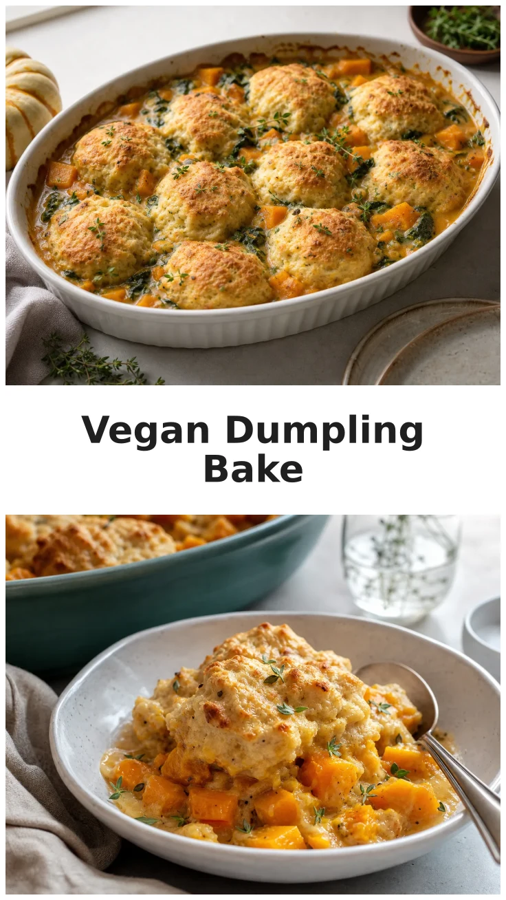 Golden Vegan Butternut Chickpea Dumpling Bake Recipe Golden Vegan Butternut Chickpea Dumpling Bake Recipe