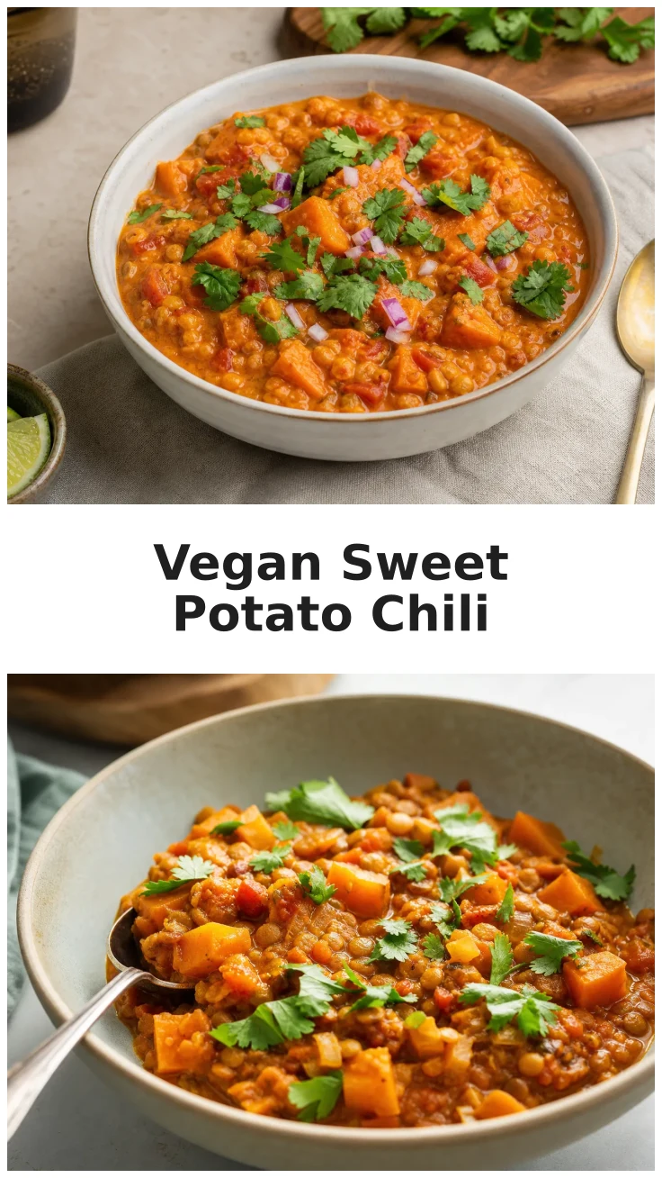 Creamy Vegan Sweet Potato Red Lentil Chili Recipe Creamy Vegan Sweet Potato Red Lentil Chili Recipe