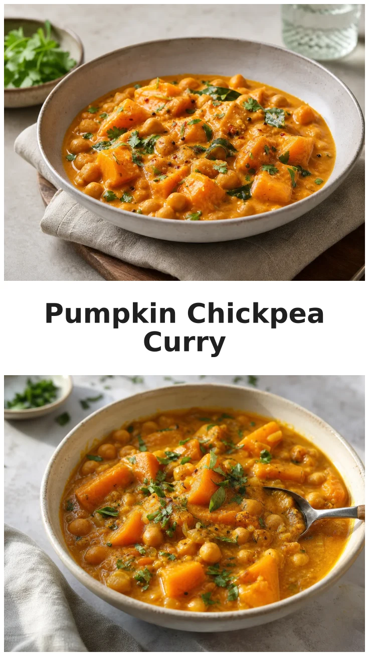 Creamy Roasted Pumpkin Chickpea Curry Recipe for Cozy Nights Creamy Roasted Pumpkin Chickpea Curry Recipe for Cozy Nights