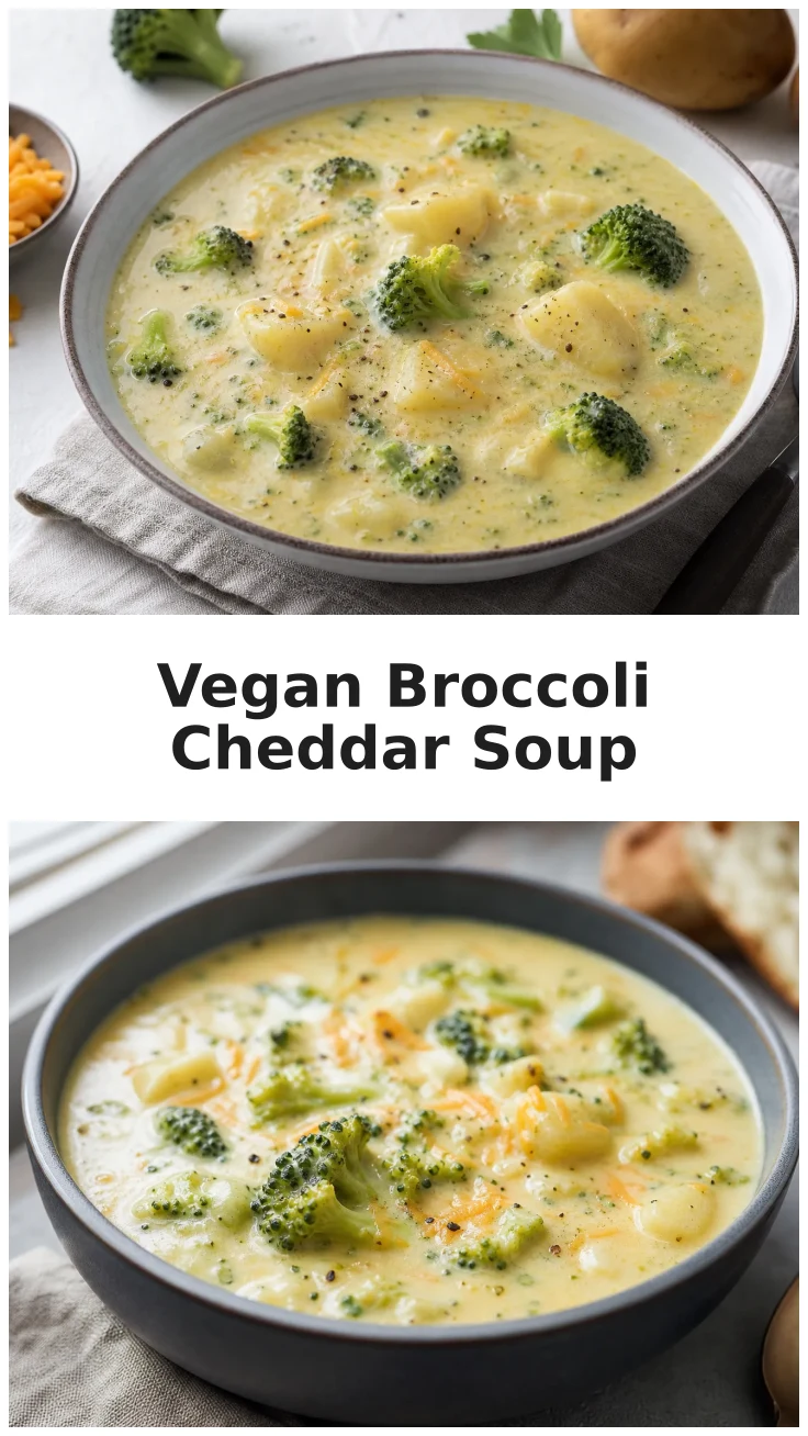 Creamy Vegan Broccoli Cheddar Potato Soup Recipe Creamy Vegan Broccoli Cheddar Potato Soup Recipe