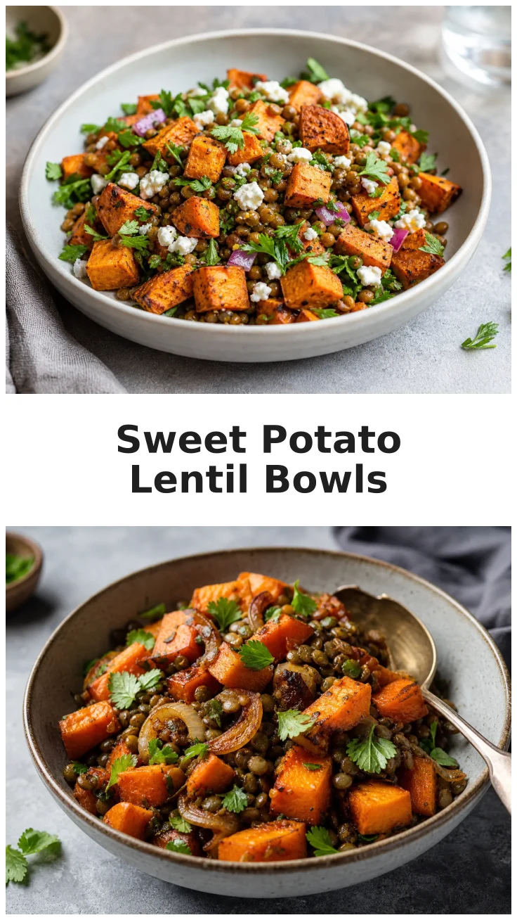Golden Roasted Sweet Potato Lentil Bowls for a Cozy Meal Golden Roasted Sweet Potato Lentil Bowls for a Cozy Meal