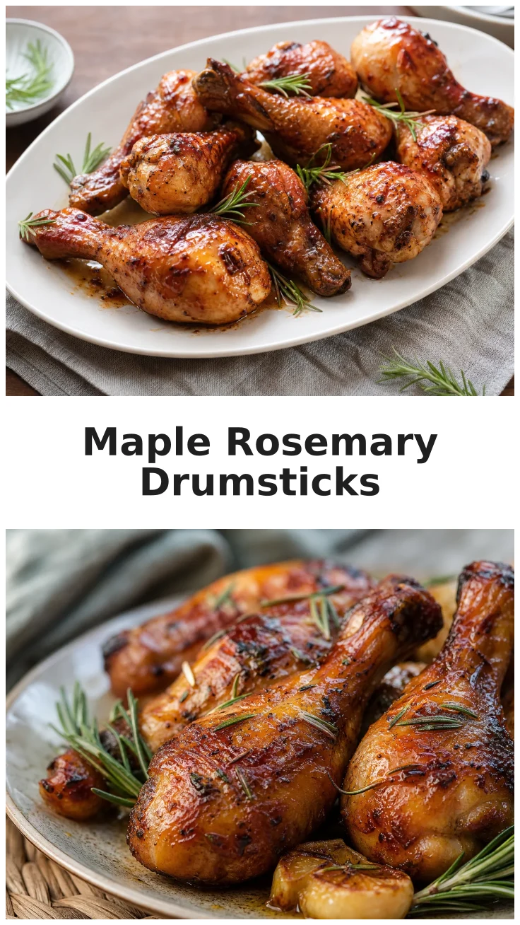 Sticky Maple Rosemary Chicken Drumsticks Recipe for Dinner Sticky Maple Rosemary Chicken Drumsticks Recipe for Dinner