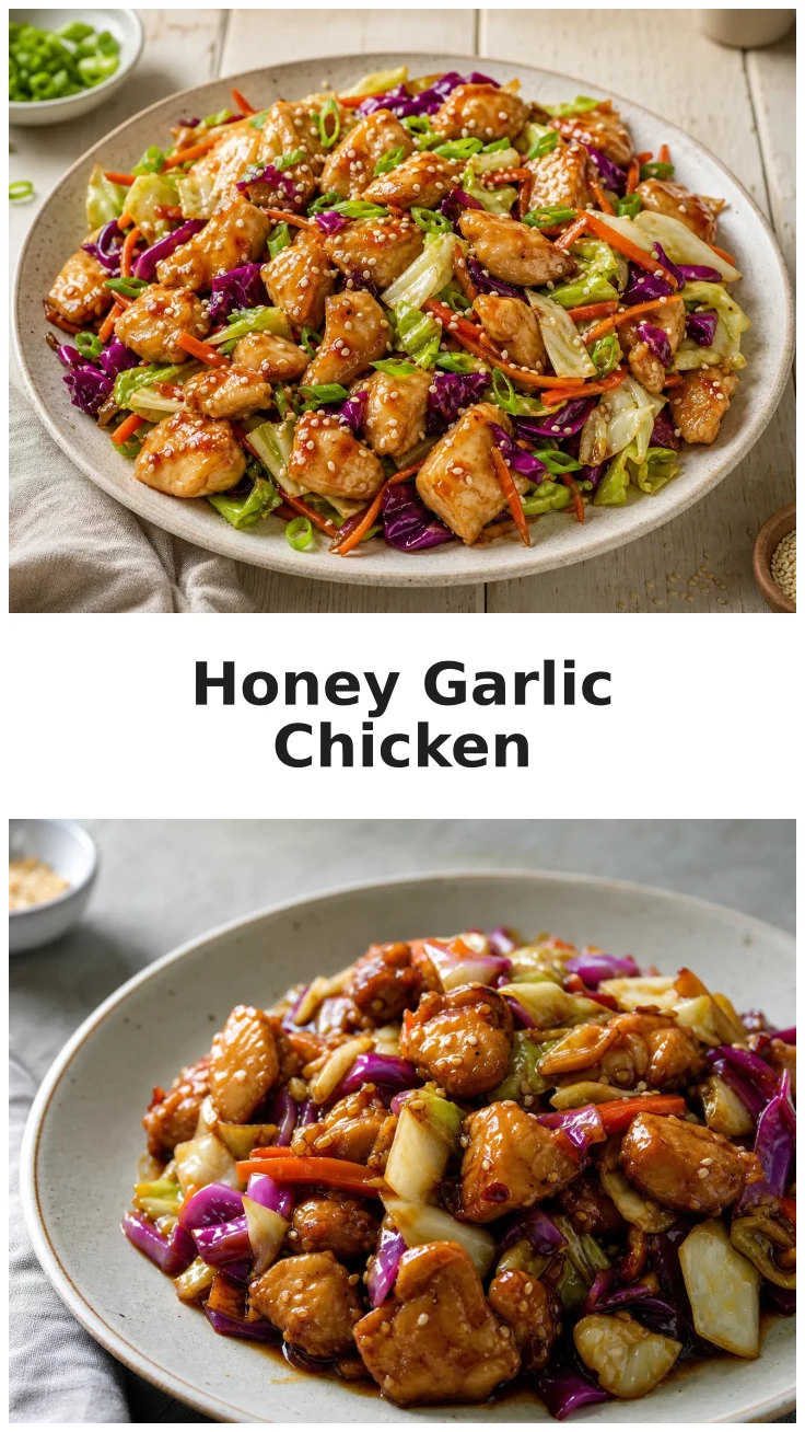 Sticky Honey Garlic Chicken and Cabbage Stir Fry Recipe Sticky Honey Garlic Chicken and Cabbage Stir Fry Recipe