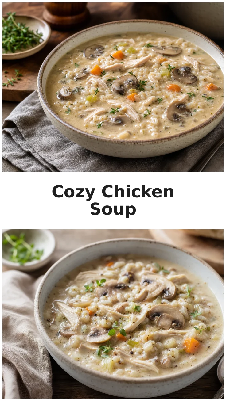 Creamy Chicken Mushroom Barley Soup Recipe for Cozy Nights Creamy Chicken Mushroom Barley Soup Recipe for Cozy Nights