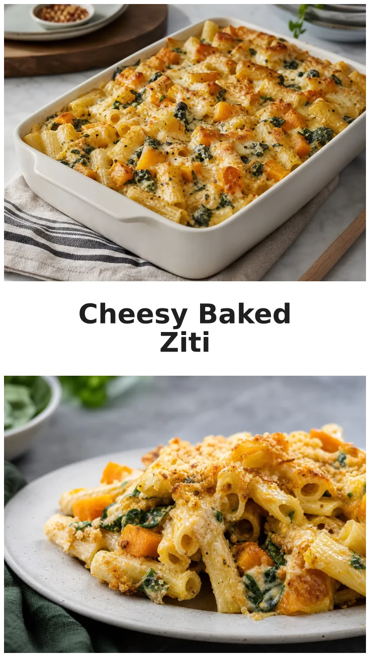 Butternut Squash Spinach Baked Ziti Recipe for Fall Gatherings Butternut Squash Spinach Baked Ziti Recipe for Fall Gatherings