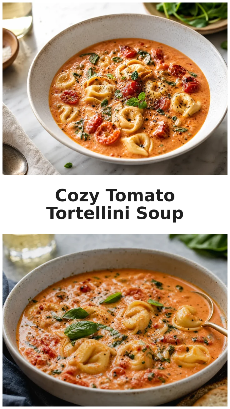 Delicious Roasted Garlic Tomato Tortellini Soup Recipe Delicious Roasted Garlic Tomato Tortellini Soup Recipe
