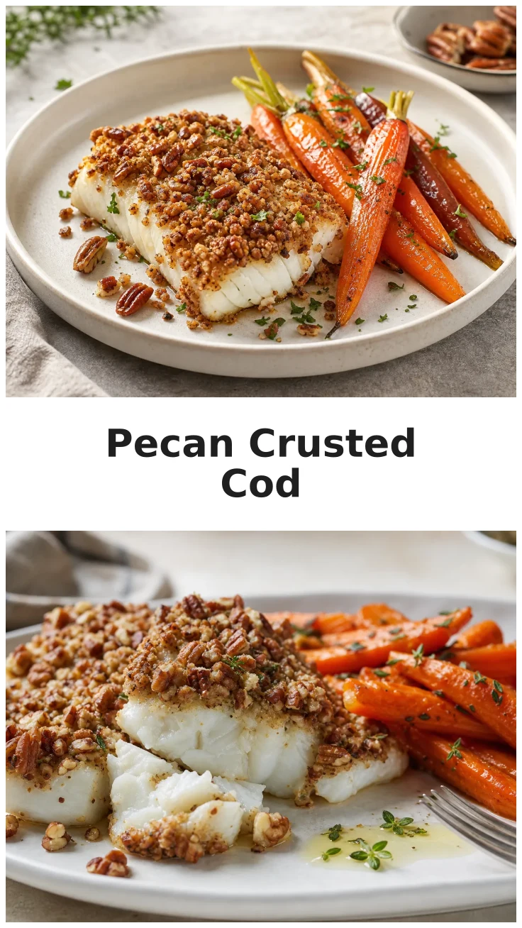 Pecan Crusted Cod with Maple Carrots Recipe Pecan Crusted Cod with Maple Carrots Recipe