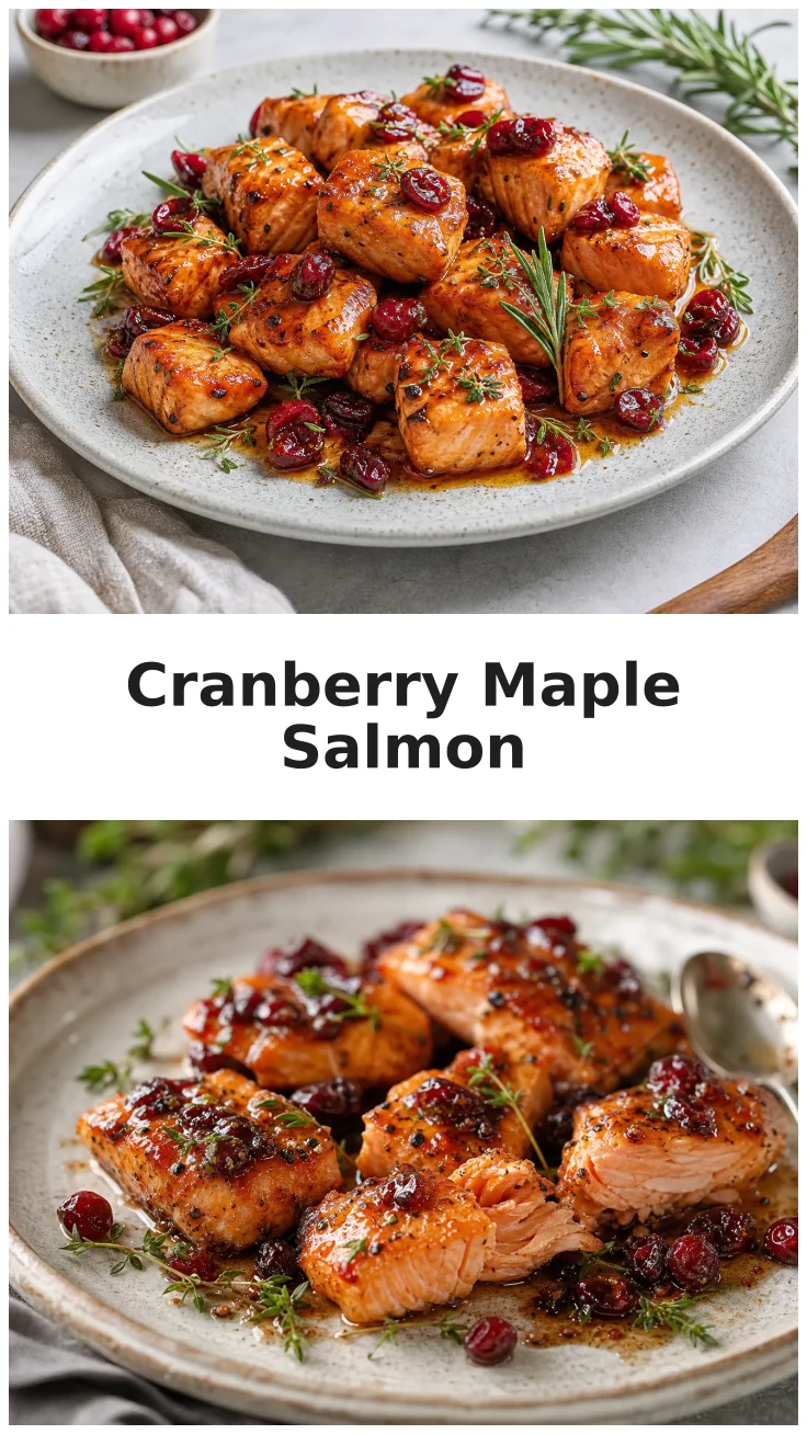 Sticky Cranberry Maple Salmon Bites for Festive Gatherings