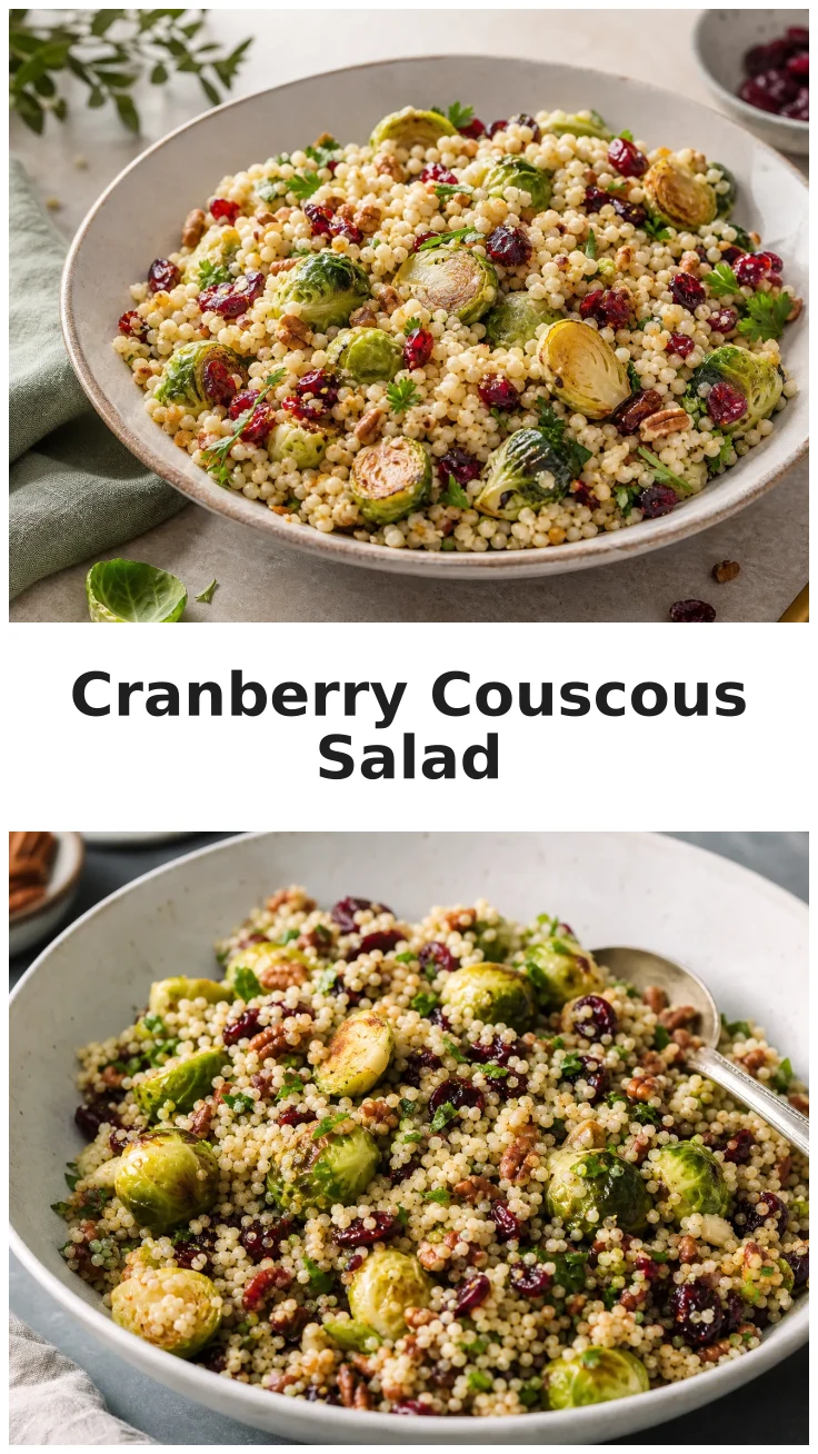 Cranberry Brussels Sprouts Couscous Salad for Fall Gatherings Cranberry Brussels Sprouts Couscous Salad for Fall Gatherings
